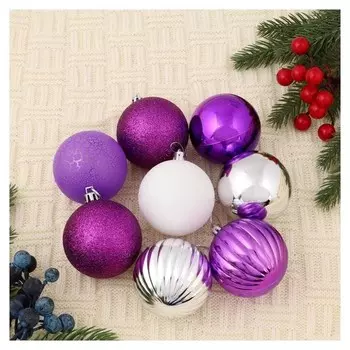 Набор шаров пластик D-6 см, 8 шт "Джина"