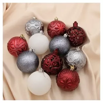 Набор шаров пластик D-7 см, 24 шт "Сильва"