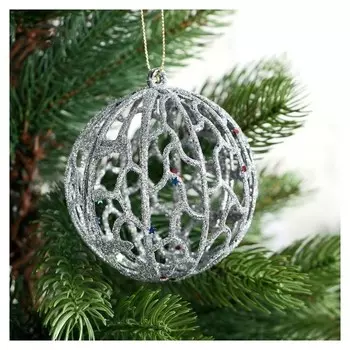 Набор шаров пластик D-8 см, 2 шт "Сфера блеска"