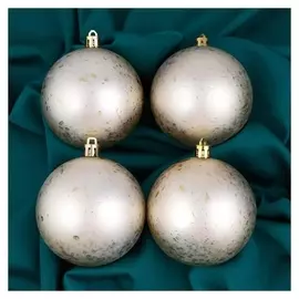 Набор шаров пластик D-8 см, 4 шт "Голди"