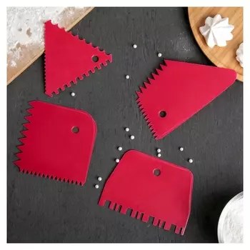 Набор шпателей кондитерских доляна, 4 предмета