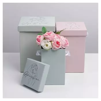 Набор складных коробок 3в1 «Мечтай», 10 х 18, 14 х 23, 17 х 25 см