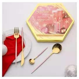 Набор столовых приборов «Время верить в чудеса», 22,5 х 26,5 см