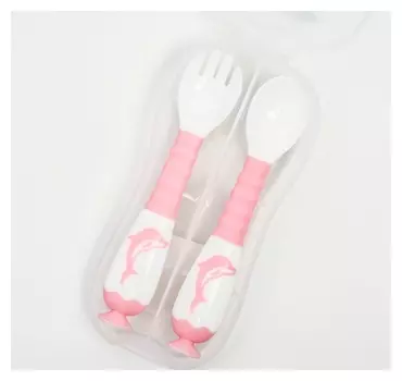 Набор столовых приборов в контейнере "Дельфин", 2 шт.