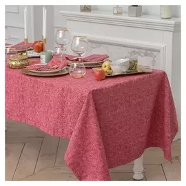 Набор столовый "Этель" огурцы (Вид2), цв.бордо (скатерть 135х180, салф. 40х40 - 6 шт.), хл с вмго