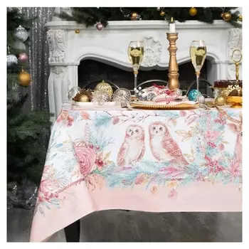 Набор столовый Pink Magic: скатерть 150х110см +/-3см с гмво, салфетки 40х40см-4 шт, хл100%