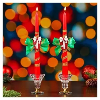 Набор свечей новогодний Подарок 24х2 см