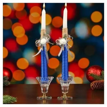 Набор свечей новогодний Синий
