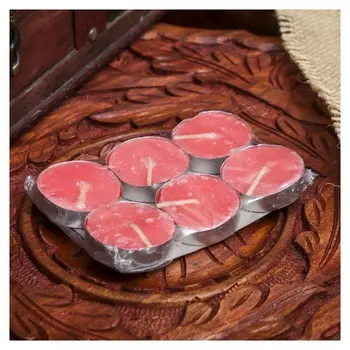 Набор свечи в гильзе "Платинум" 6 шт клубника 10х6х1 см