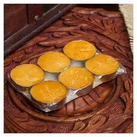 Набор свечи в гильзе "Платинум" 6 шт сандал 10х6х1 см