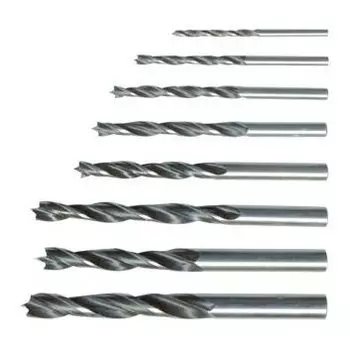 Набор сверл по дереву, 3, 4, 5, 6, 7, 8, 9, 10 мм, 8 штук, цилиндрический хвостовик