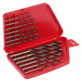 Набор сверл по металлу "Волжский инструмент" №3, р6м5, D=3-10 мм, 13 шт, пластиковый кейс