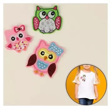 Набор термоаппликаций «Совы», 3 шт