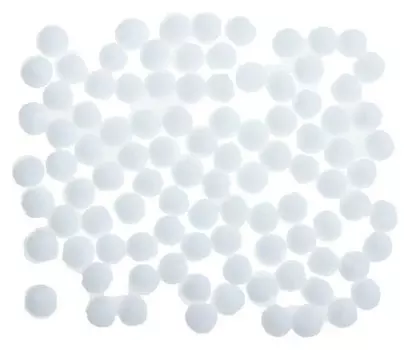 Набор текстильных деталей для декора"Бомбошки"100 шт. набор, размер 1 шт. 0,6 см, цвет белый