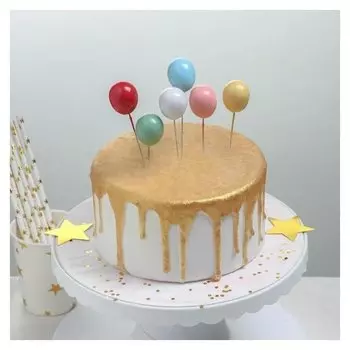 Набор топперов для торта «Шарики», 6 шт