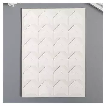 Набор уголков с кармашком для фотографий 24 уголка "Стиль" белый 12,5х9 см