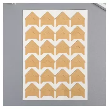 Набор уголков с кармашком для фотографий 24 уголка "Стиль" крафт 12,5х9 см