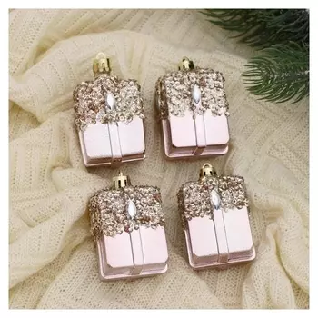 Набор украшений пластик 4 шт "В ожидании чуда" 4,5х6 см