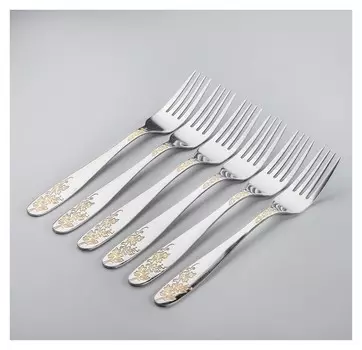 Набор вилок столовых «Букет», 20,5 см, 6 шт