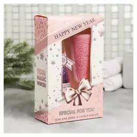 Набор Your Magic Winter, гель для душа, аромат шампанского, 250 мл; соль для ванны, 150 г, розовый букет
