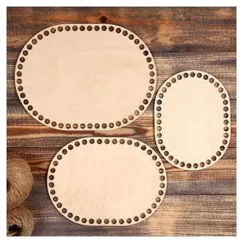 Набор заготовок для вязания "Овал параллельный" (3 в 1), 20×15, 24×18, 28×21 см, D=10мм