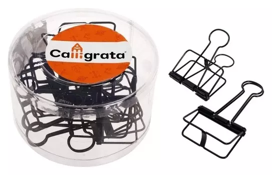 Набор зажимов для бумаг 10 штук, 51мм черные