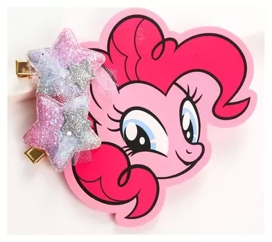 Набор зажимов для волос "Звездочки. пинки пай", 2 шт, My Little Pony