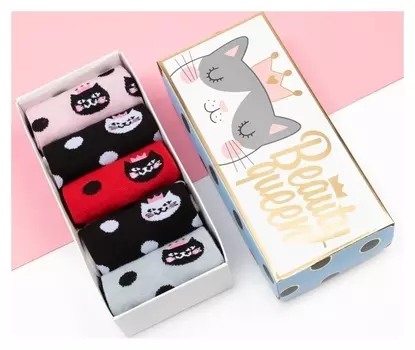 Набор женских носков Королева вечеринки 5 пар, р-р 36-39