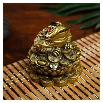 Нэцкэ под бронзу "Жаба на лотосе"