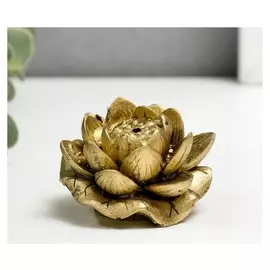 Нэцке полистоун бронза "Лотос" 4х5,7х5,7 см