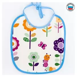 Нагрудник 20*22 см., арт. 0082, с рисунком "Гусеницы"