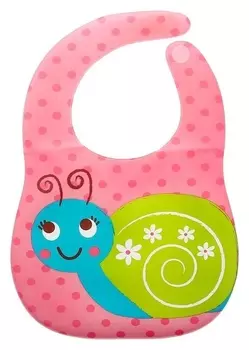 Нагрудник мягкий непромокаемый «Улитка», на липучке