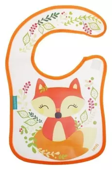 Нагрудник непромокаемый «Лисичка соня», на липучке