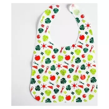 Нагрудник непромокаемый на липучке "Яблочко"