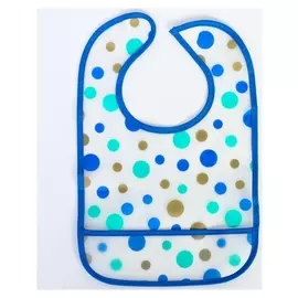 Нагрудник непромокаемый с карманом "Шарики", цвет голубой