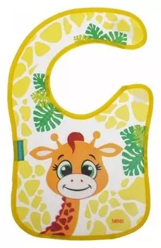 Нагрудник непромокаемый «Жирафик лило», на липучке