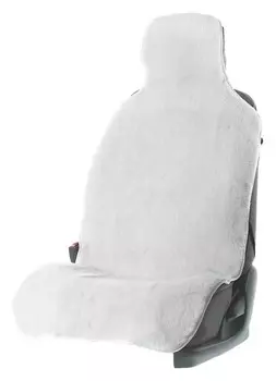 Накидка на сиденье, натуральная шерсть, белая