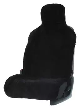 Накидка на сиденье, натуральная шерсть, черная