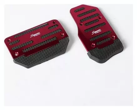 Накладки на педали Cartage, антискользящие, красный, набор 2 шт
