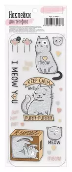 Наклейка для телефона «Котики», 9 х 17 см