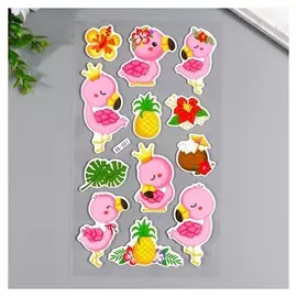 Наклейка EVA "Малыш фламинго" мягкая 30х14 см