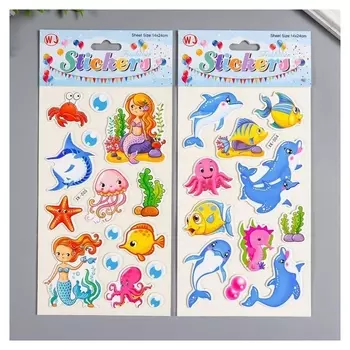 Наклейка EVA "Подводный мир" мягкая 30х14 см