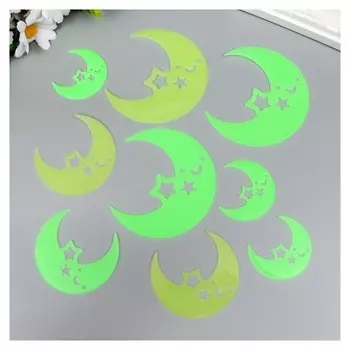 Наклейка фосфорная пластик "Месяцы" набор 9 шт 17х12 см