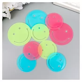 Наклейка фосфорная пластик "Смайлы" набор 8 шт 20х13 см