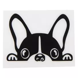 Наклейка на авто, 10 х 7,5 см, "Бульдог" черный
