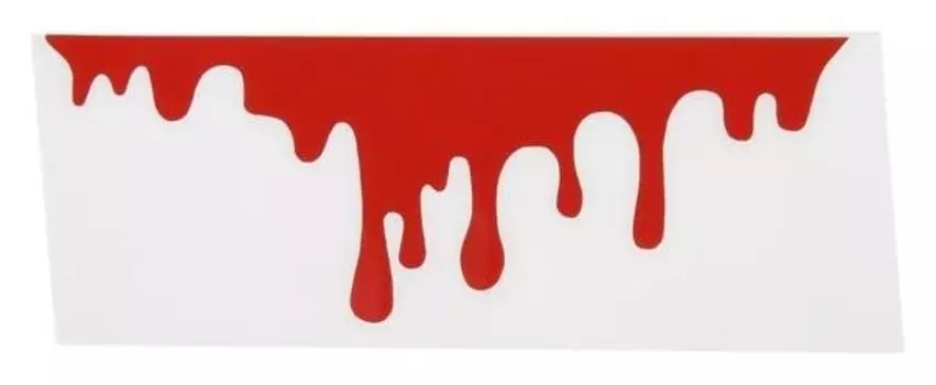 Наклейка на авто 3D, 20 х 7 см, "Кровь"