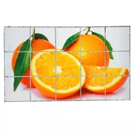 Наклейка на кафельную плитку "Апельсины" 75х45 см