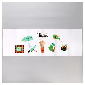 Наклейка на кафельную плитку "Бистро" 30х90 см