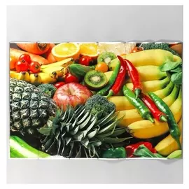 Наклейка на кафельную плитку "Фрукты и перец чили" 90х60 см