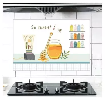 Наклейка на кафельную плитку "Сладкий мёд" 60х90 см